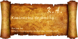 Kaminszky Arabella névjegykártya
